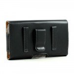 Wholesale Galaxy S5 Extendable Horizontal Premium PU Leather Belt Pouch (Black)